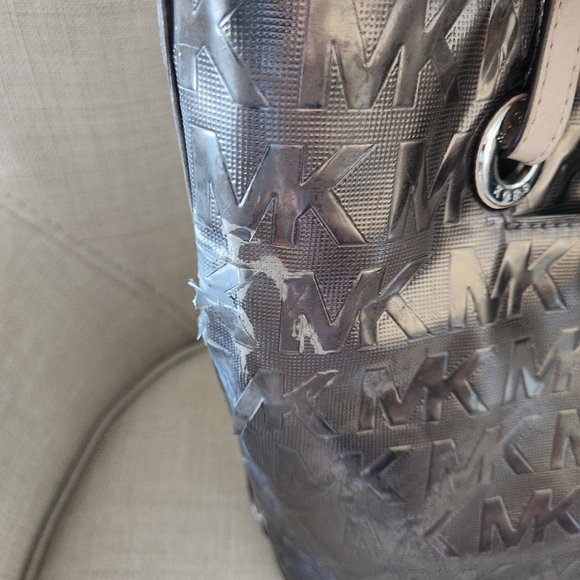 Michael Kors Bronze Metallic Tote - Picture 9 of 11